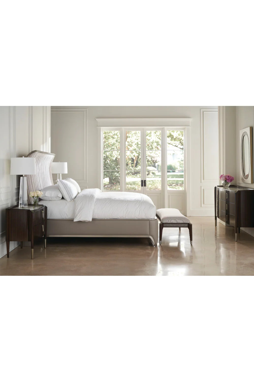 Tufted Chenille Curved Bed