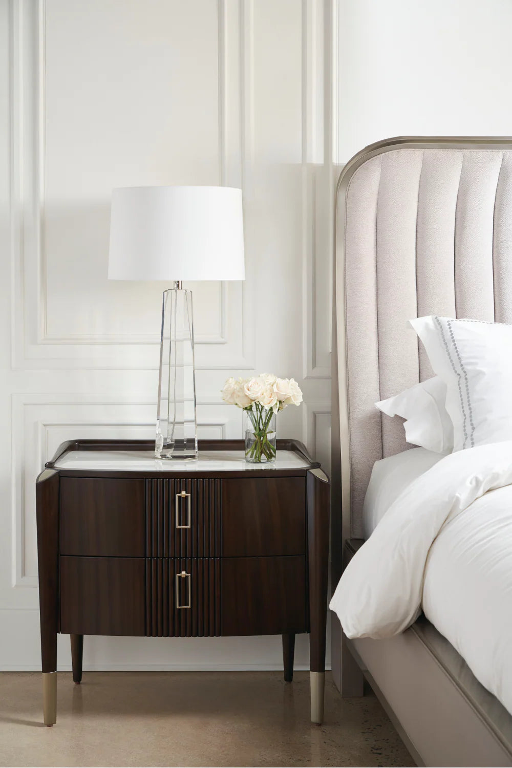 Tufted Chenille Curved Bed