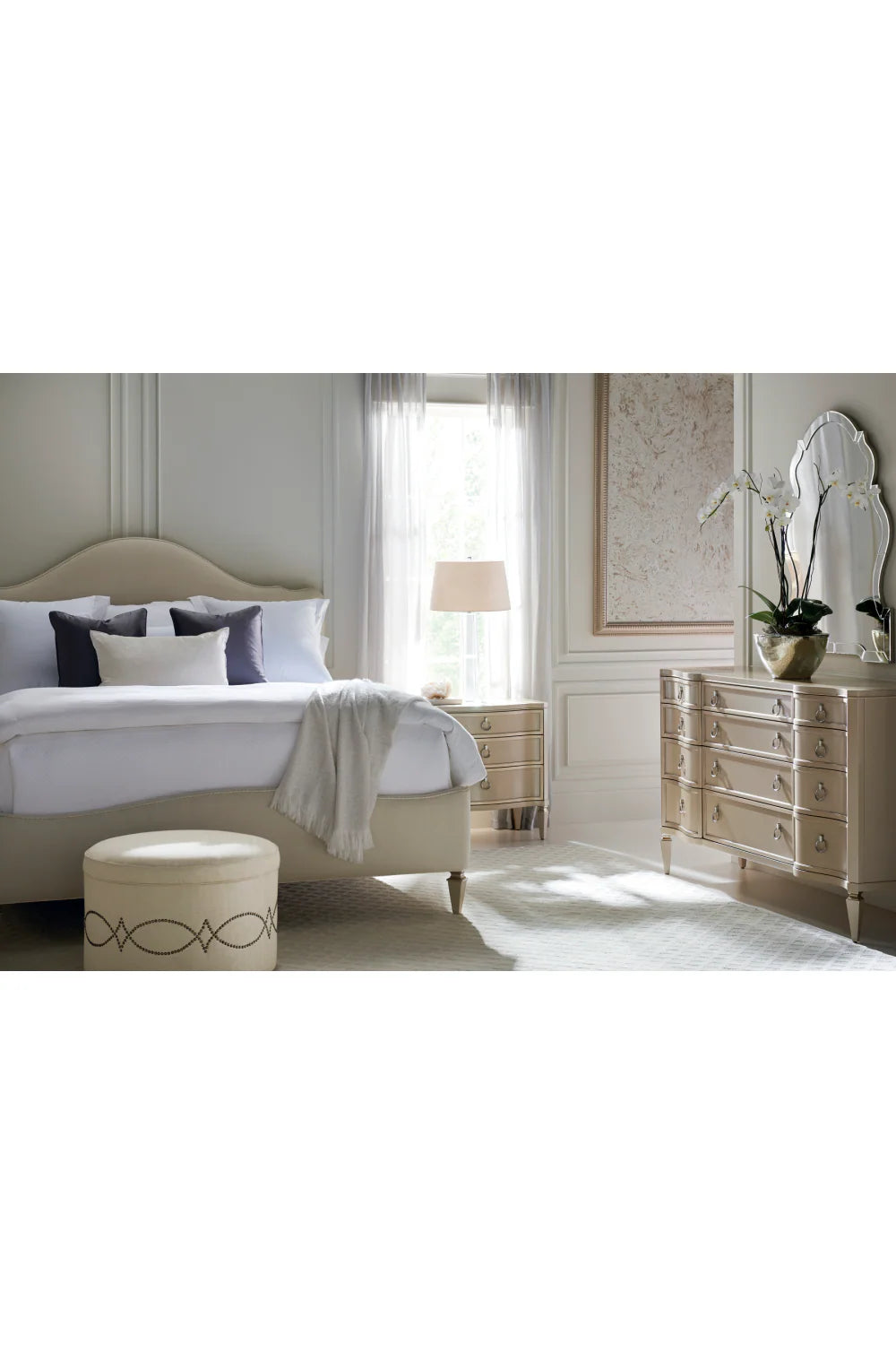 Camel-Back Modern Bed
