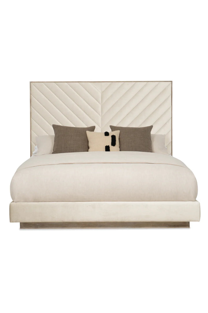Ash Wood Upholstered Bed
