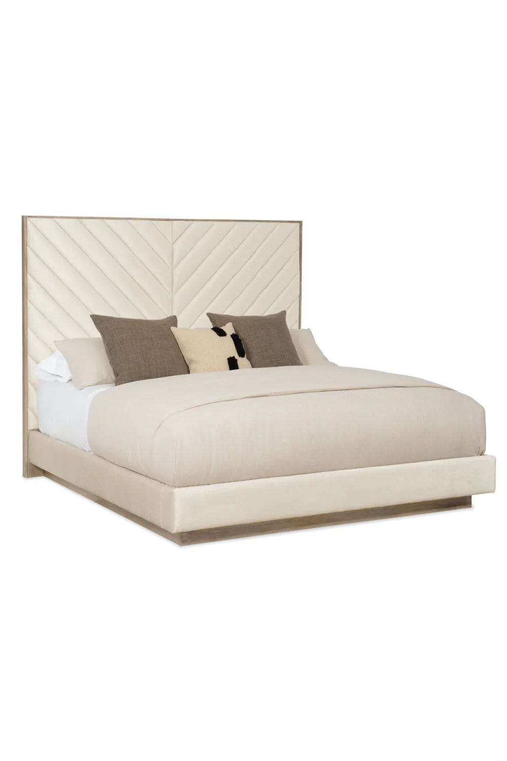 Ash Wood Upholstered Bed