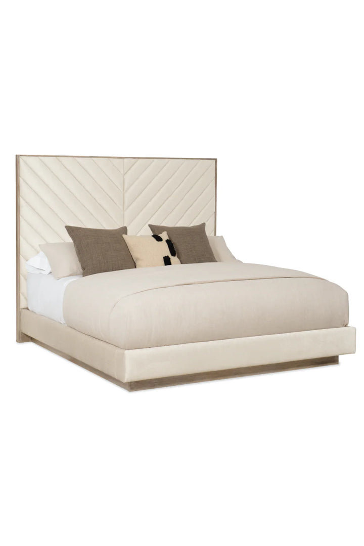 Ash Wood Upholstered Bed