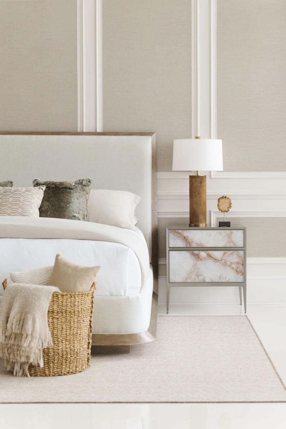 Cream Classic Bed