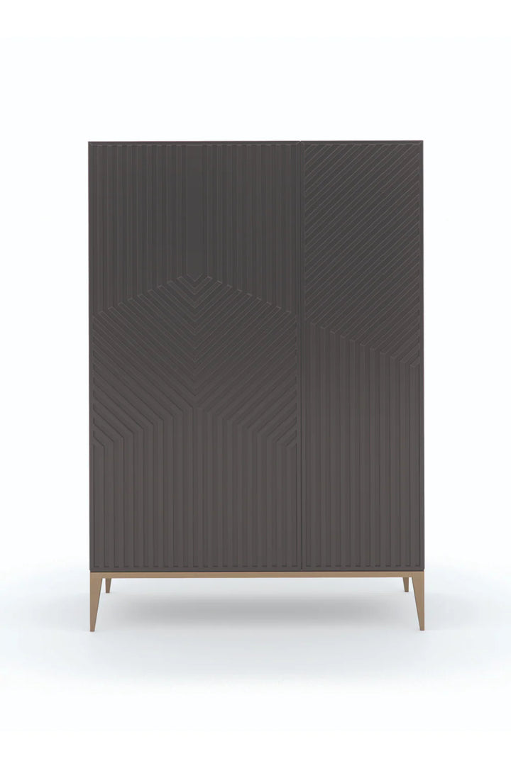 Dark Brown Graphic Cabinet