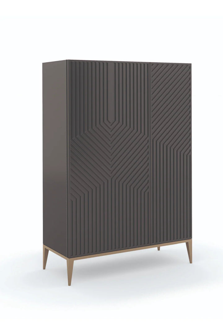 Dark Brown Graphic Cabinet