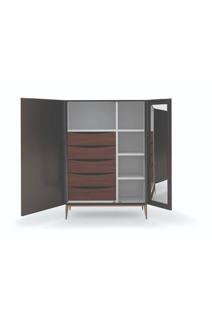 Dark Brown Graphic Cabinet