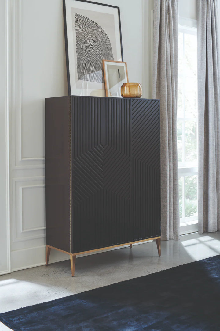 Dark Brown Graphic Cabinet