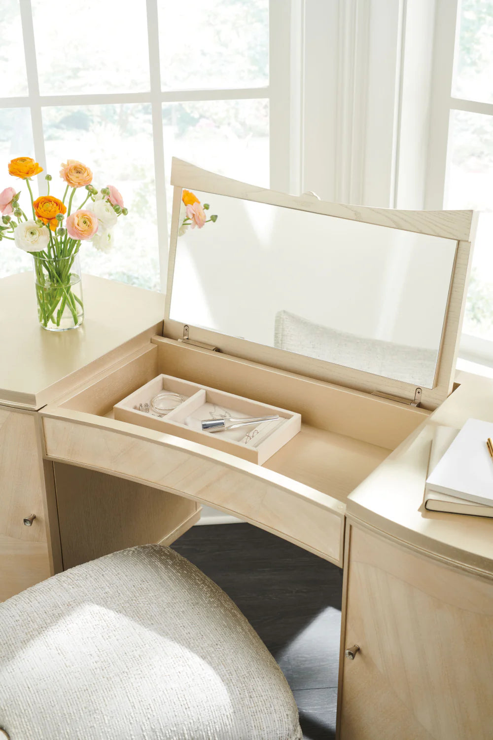 Cream Modern Vanity Table