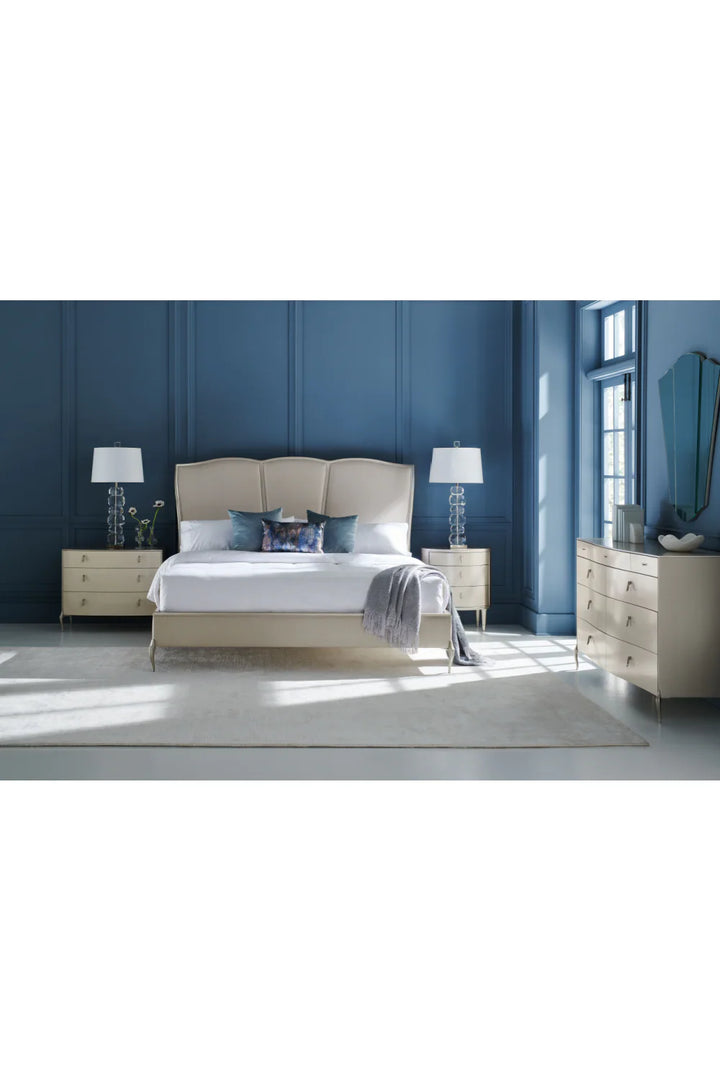 Silver Framed Modern Bed