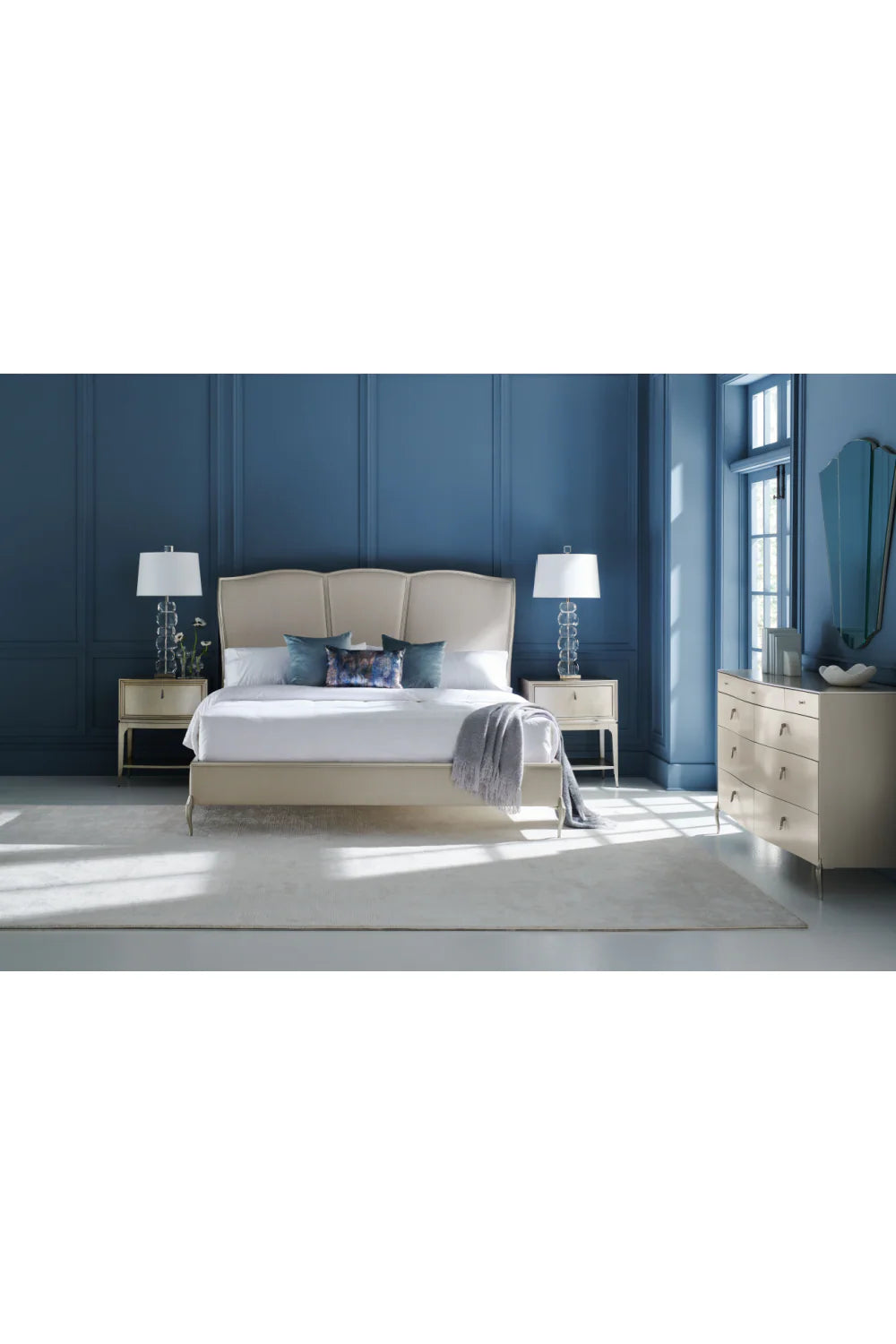 Silver Framed Modern Bed