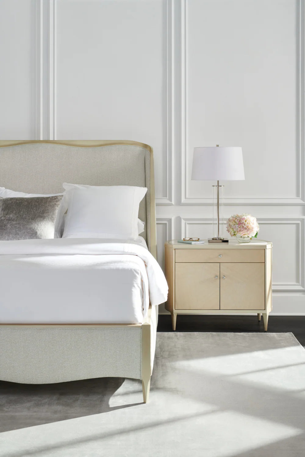 White Modern California King Bed