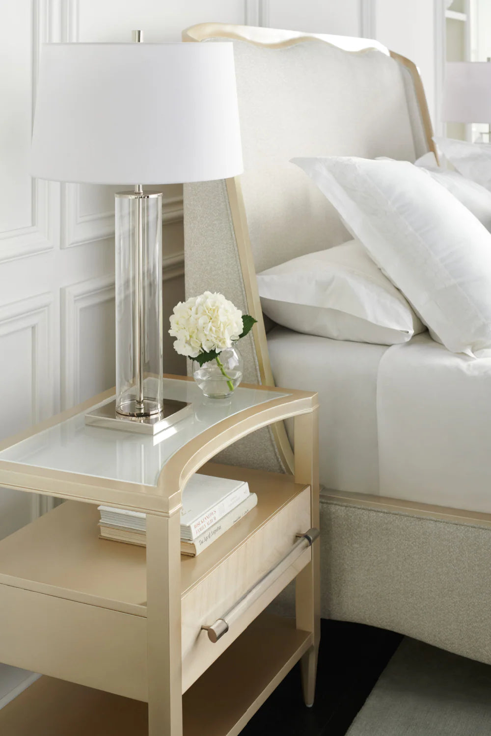White Modern California King Bed