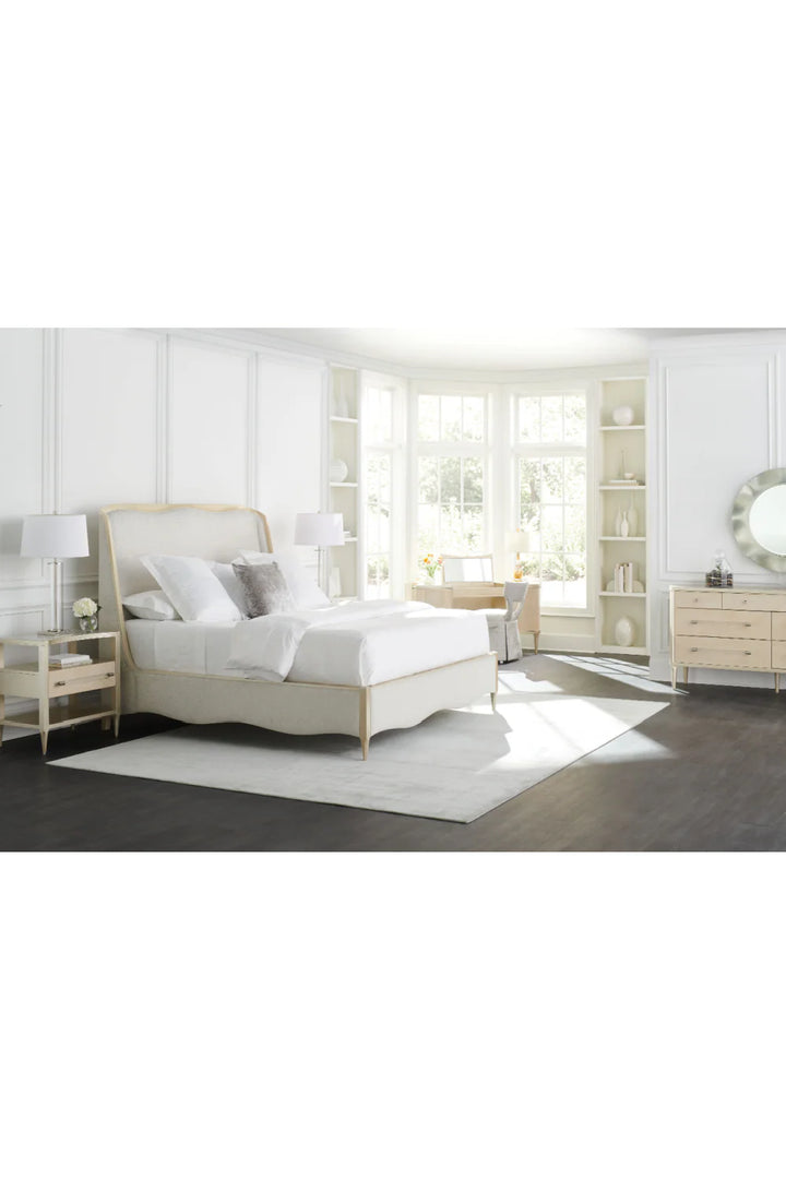 White Modern California King Bed