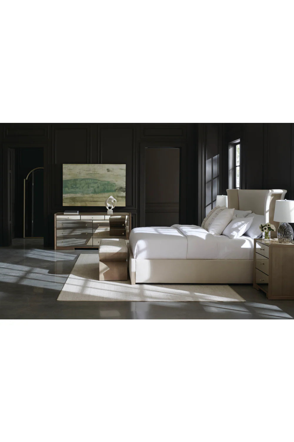 Light Gray Modern Bed