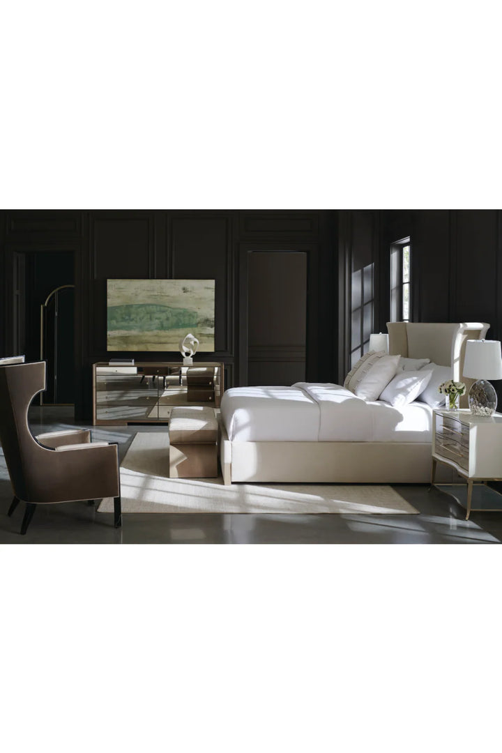 Light Gray Modern Bed