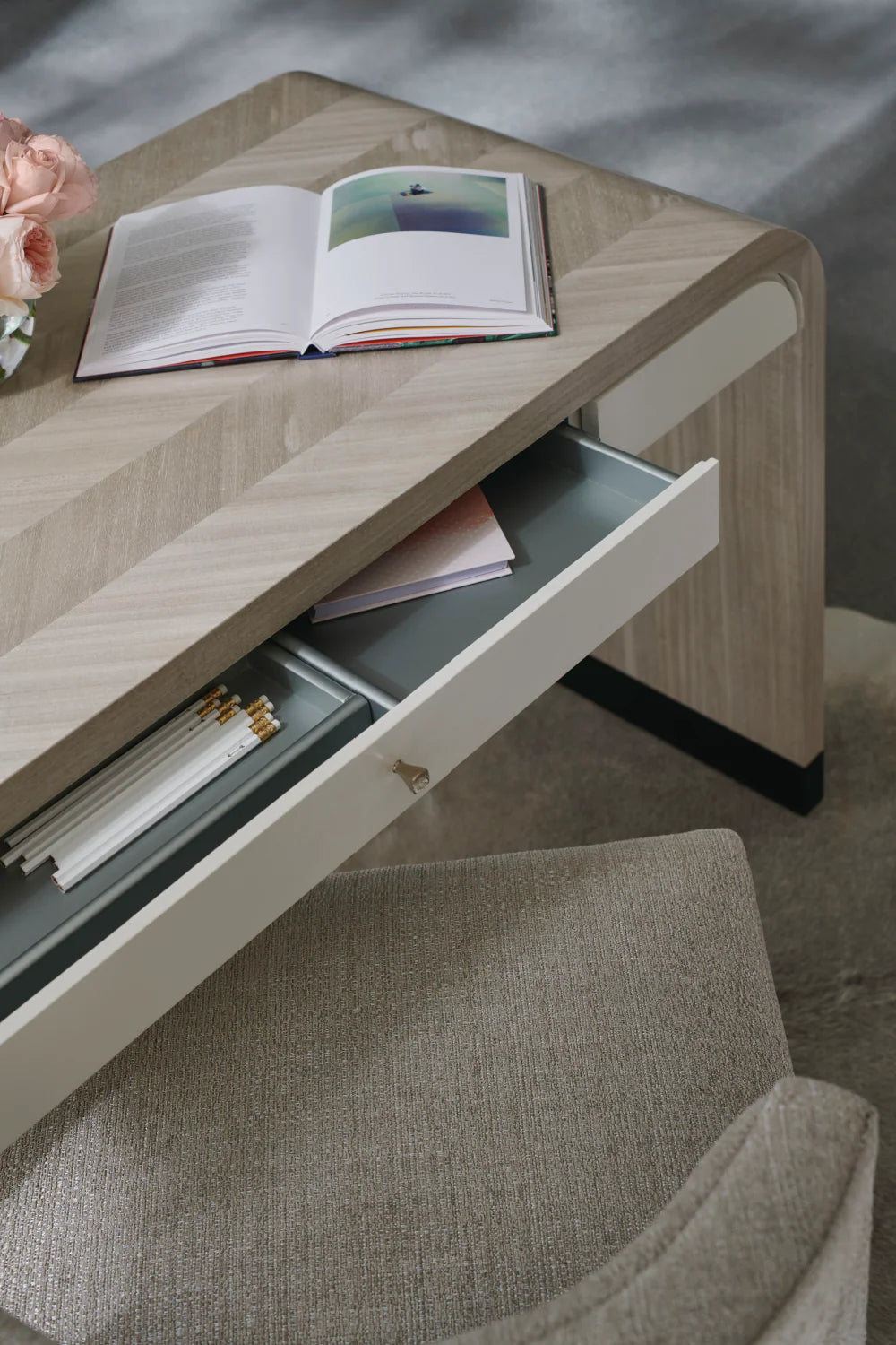 Herringbone Patterned Desk