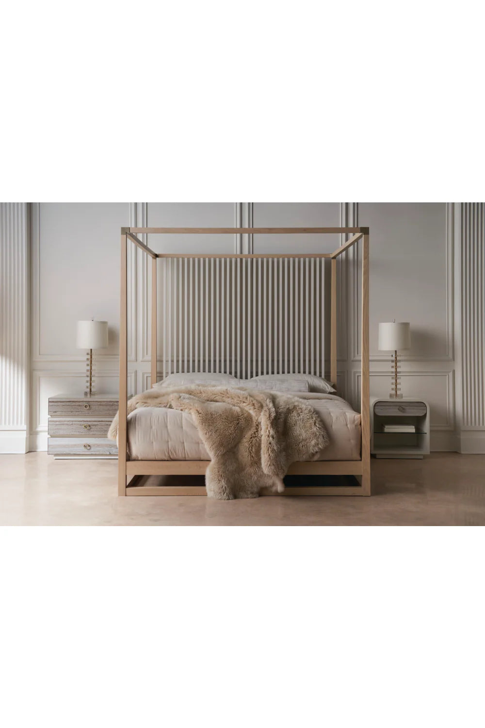 Light Oak Canopy Bed