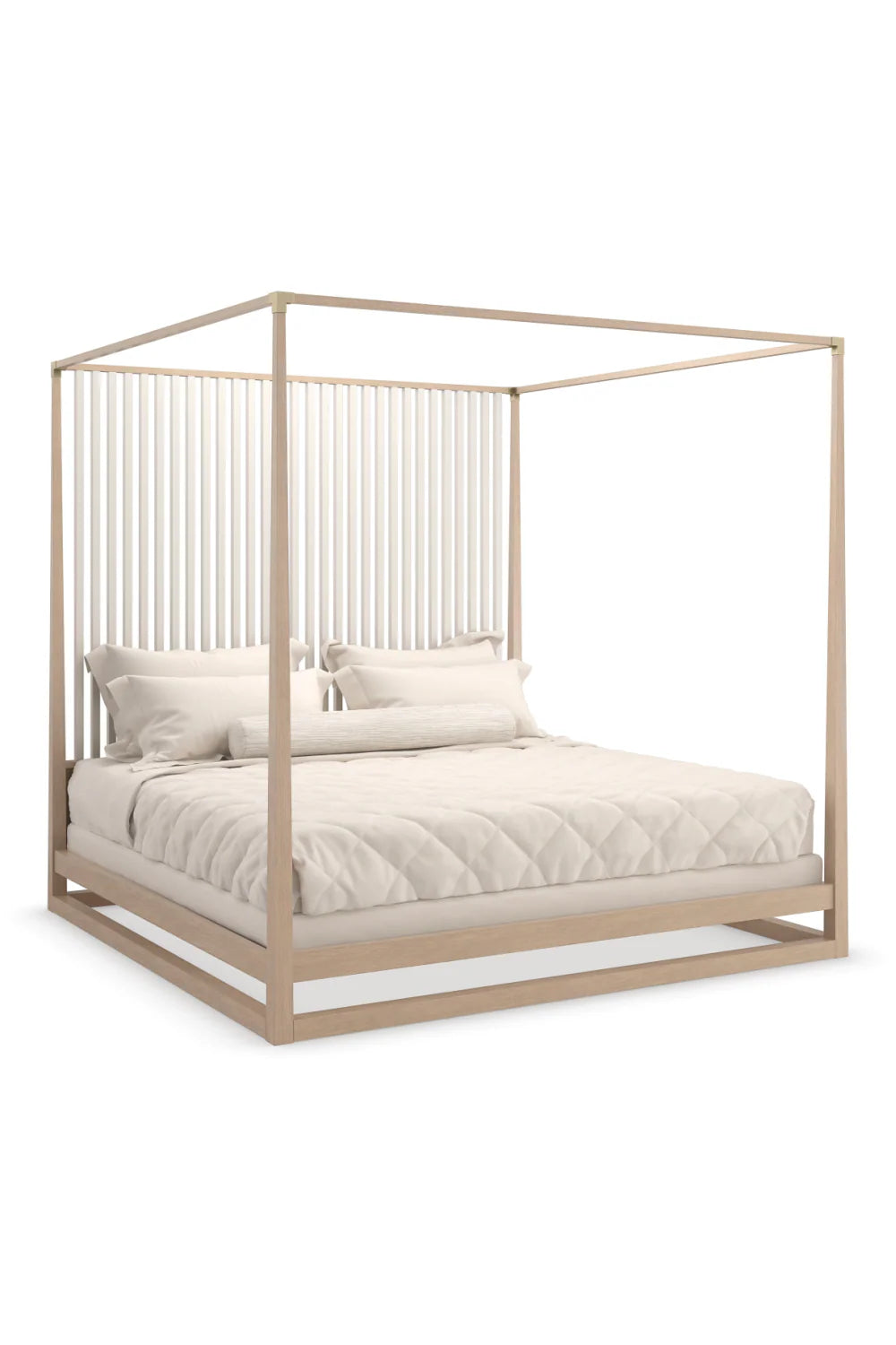 Light Oak Canopy Bed