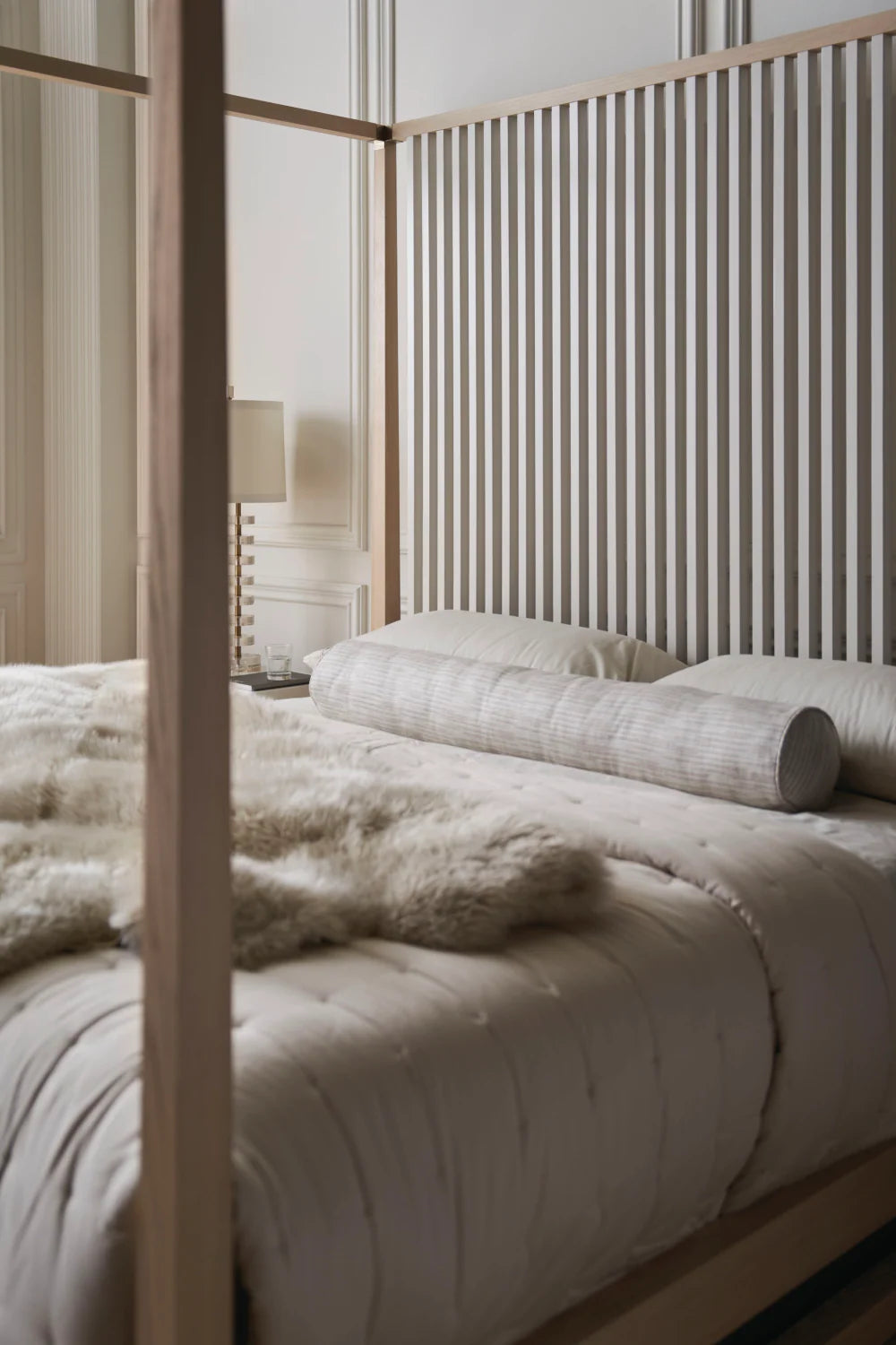 Light Oak Canopy Bed