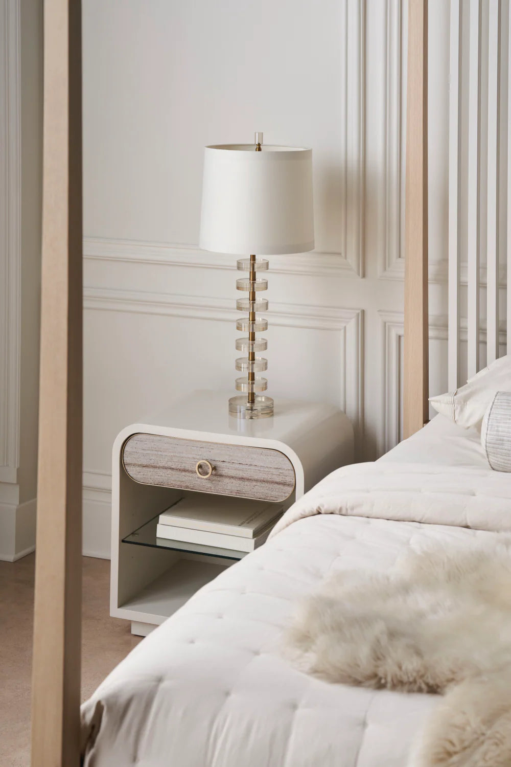 Light Oak Canopy Bed