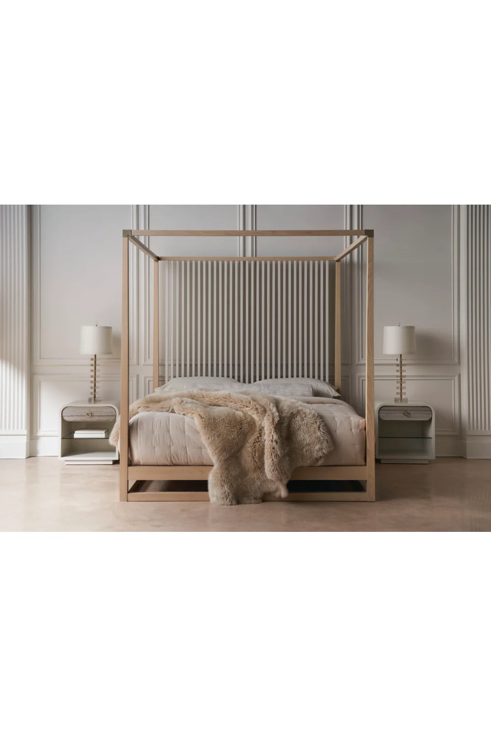 Light Oak Canopy Bed