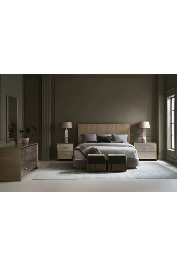 Gray Minimalist Bed