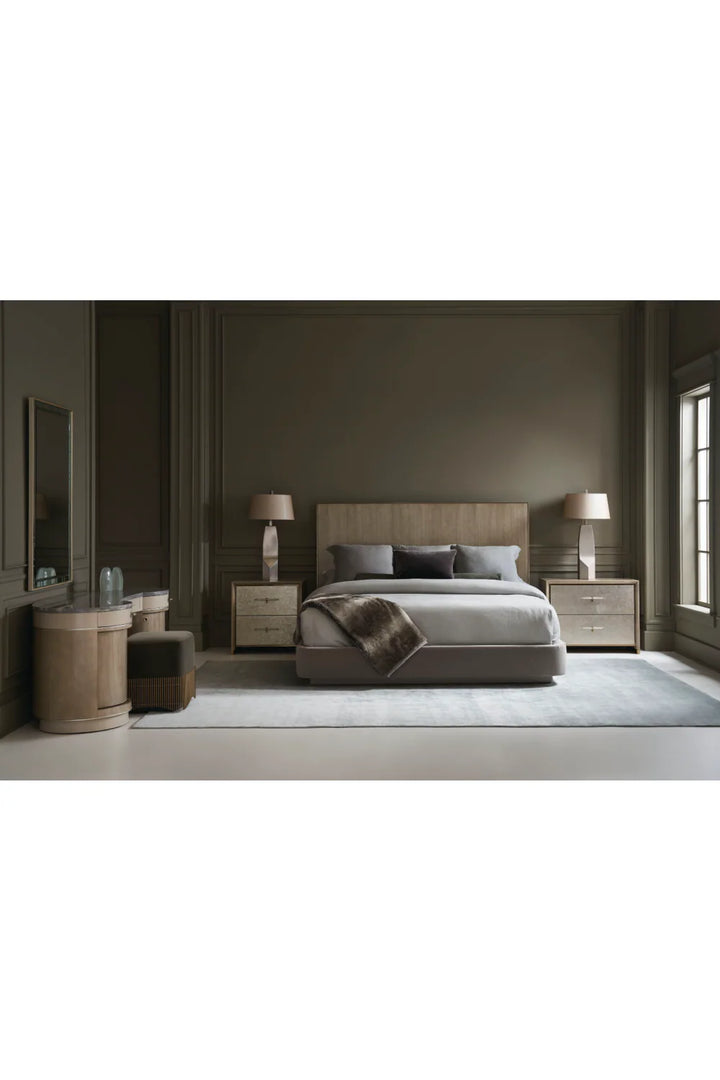 Gray Minimalist Bed
