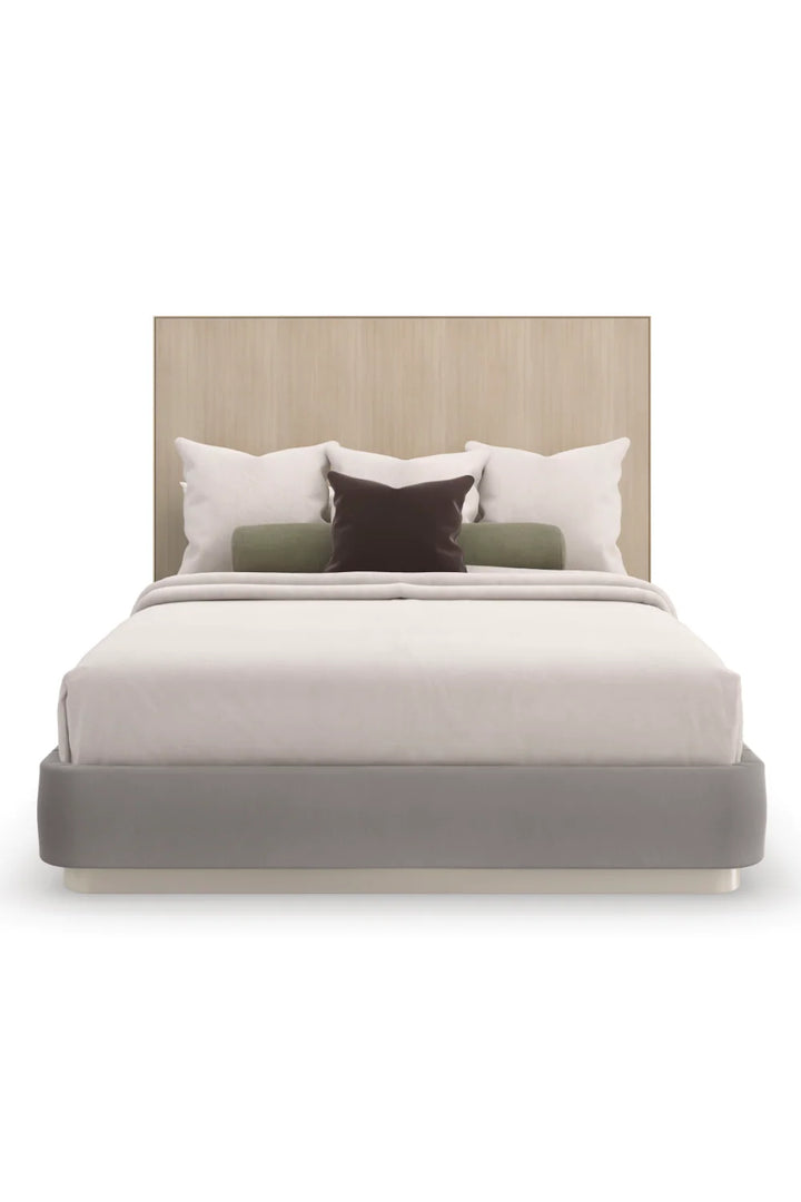 Gray Minimalist Bed
