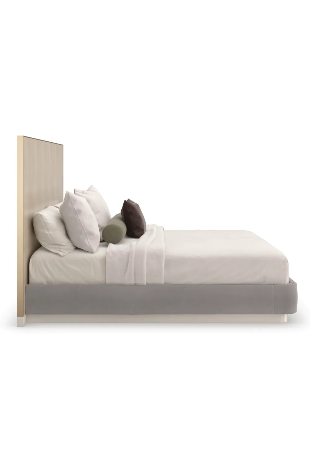 Gray Minimalist Bed