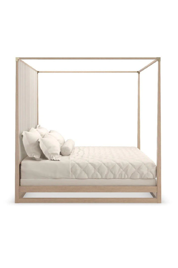 Light Oak Canopy Bed