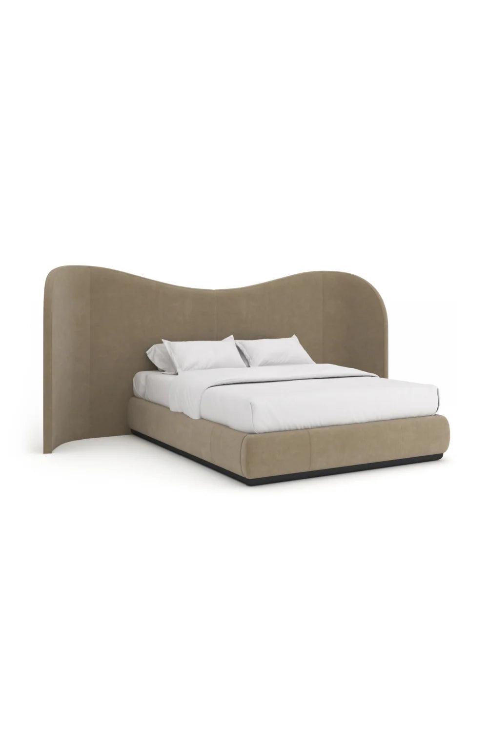 Taupe Velvet Bed