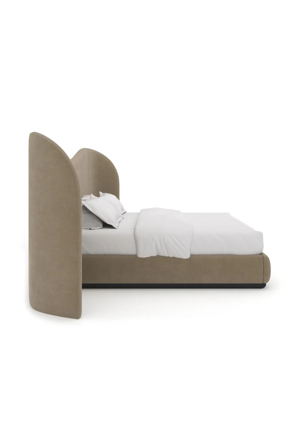 Taupe Velvet Bed