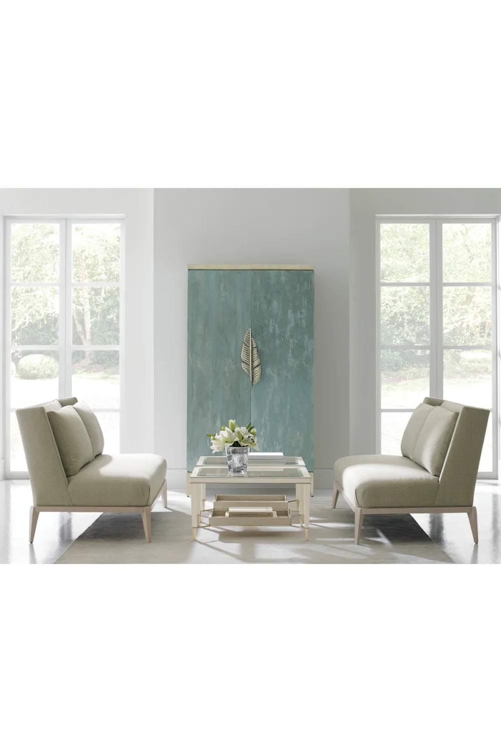 Rustic Turquoise Cabinet
