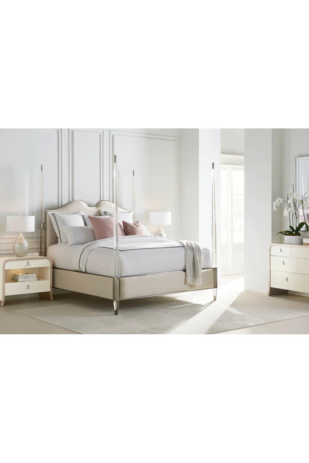 Cream Modern Classic Bed