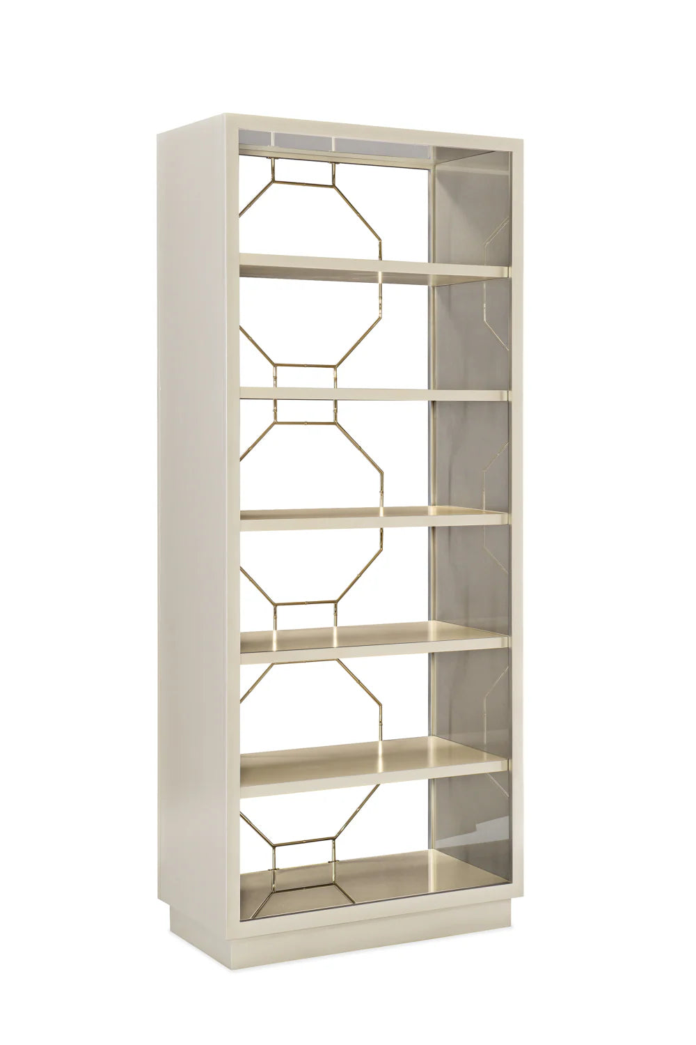 Taupe Metallic Modern Shelf