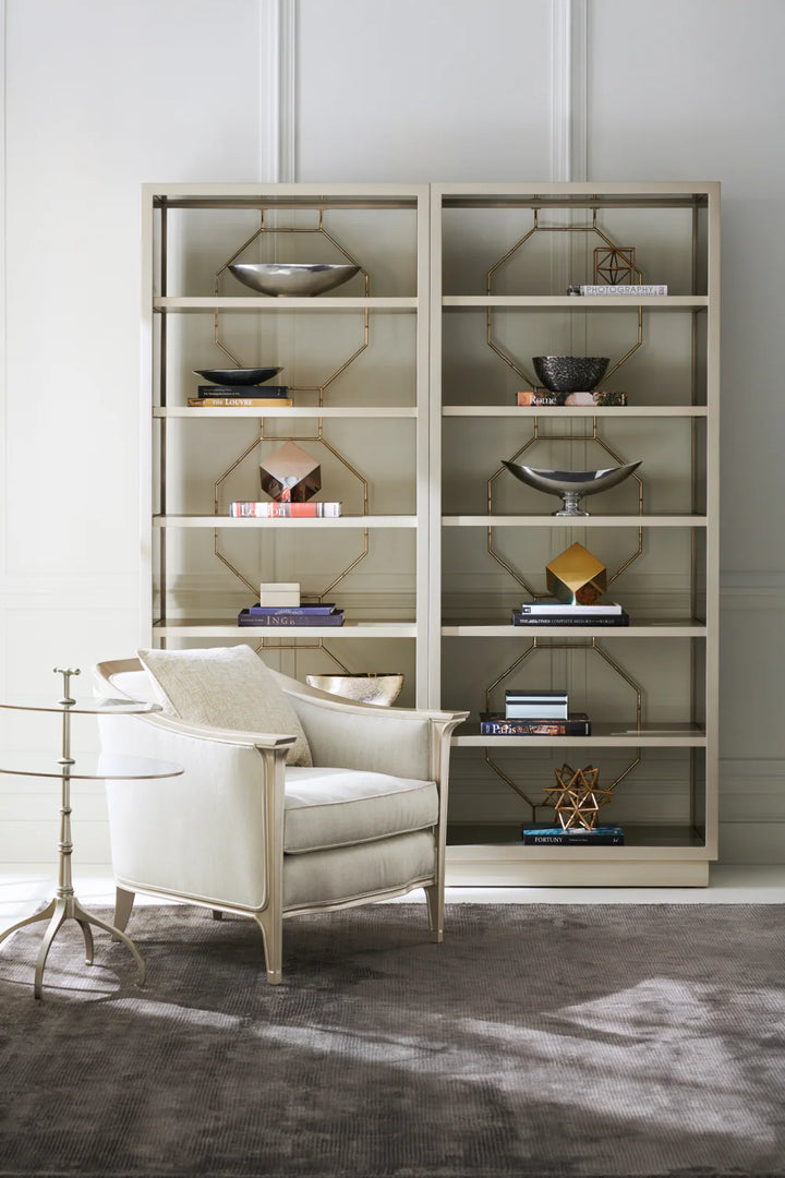 Taupe Metallic Modern Shelf