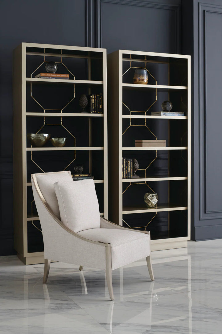 Taupe Metallic Modern Shelf