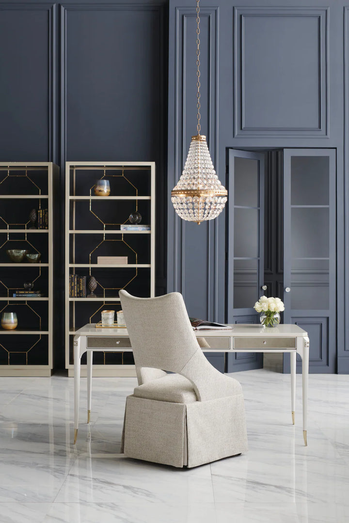 Taupe Metallic Modern Shelf