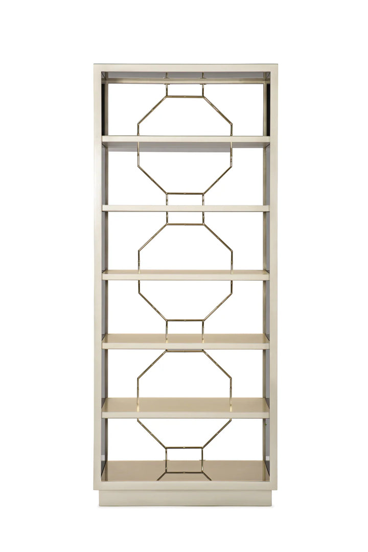 Taupe Metallic Modern Shelf