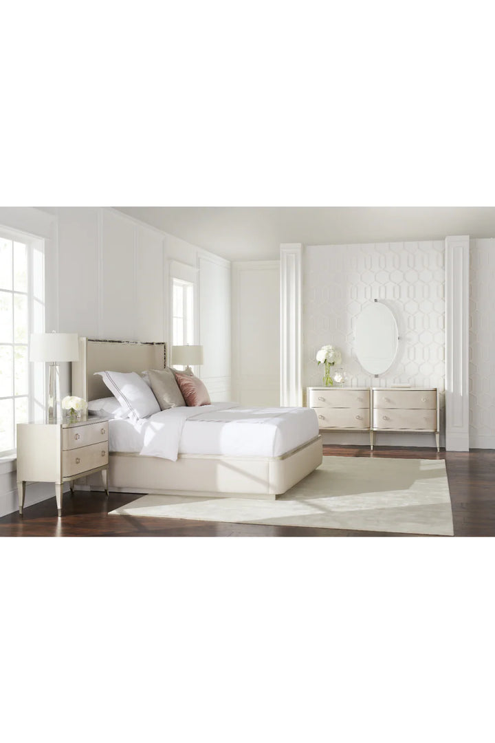 Modern Minimalist Cream Bed