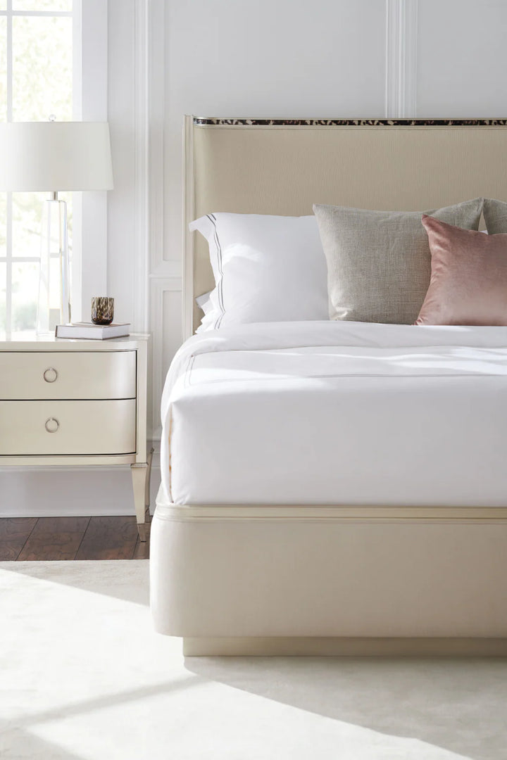 Modern Minimalist Cream Bed