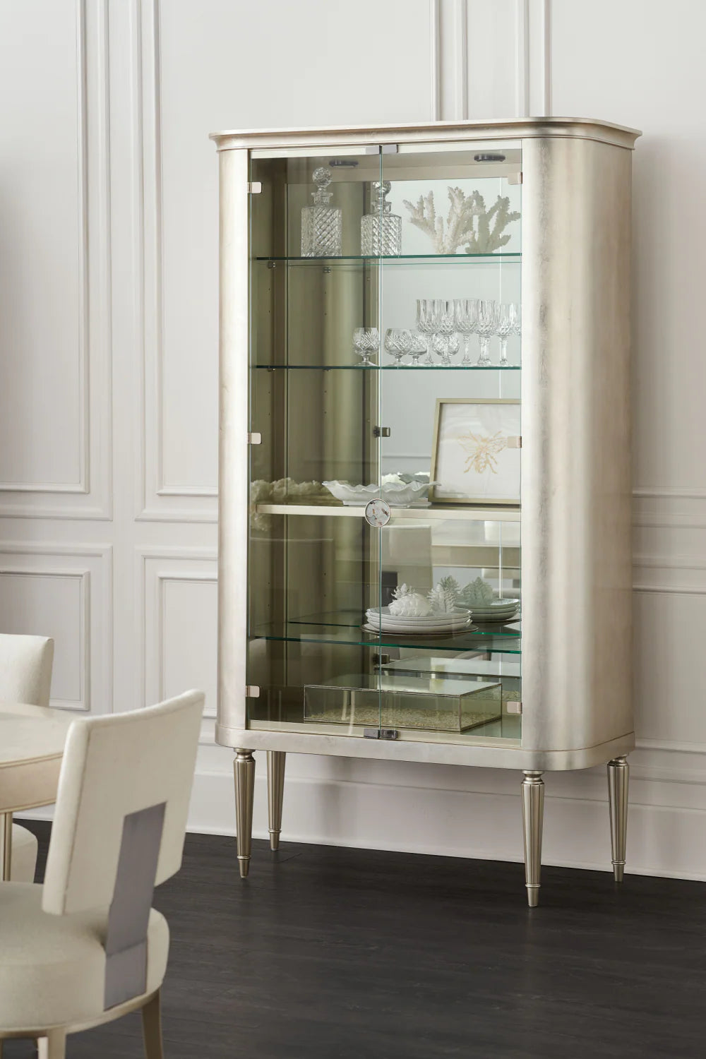 Silver Leaf Display Cabinet