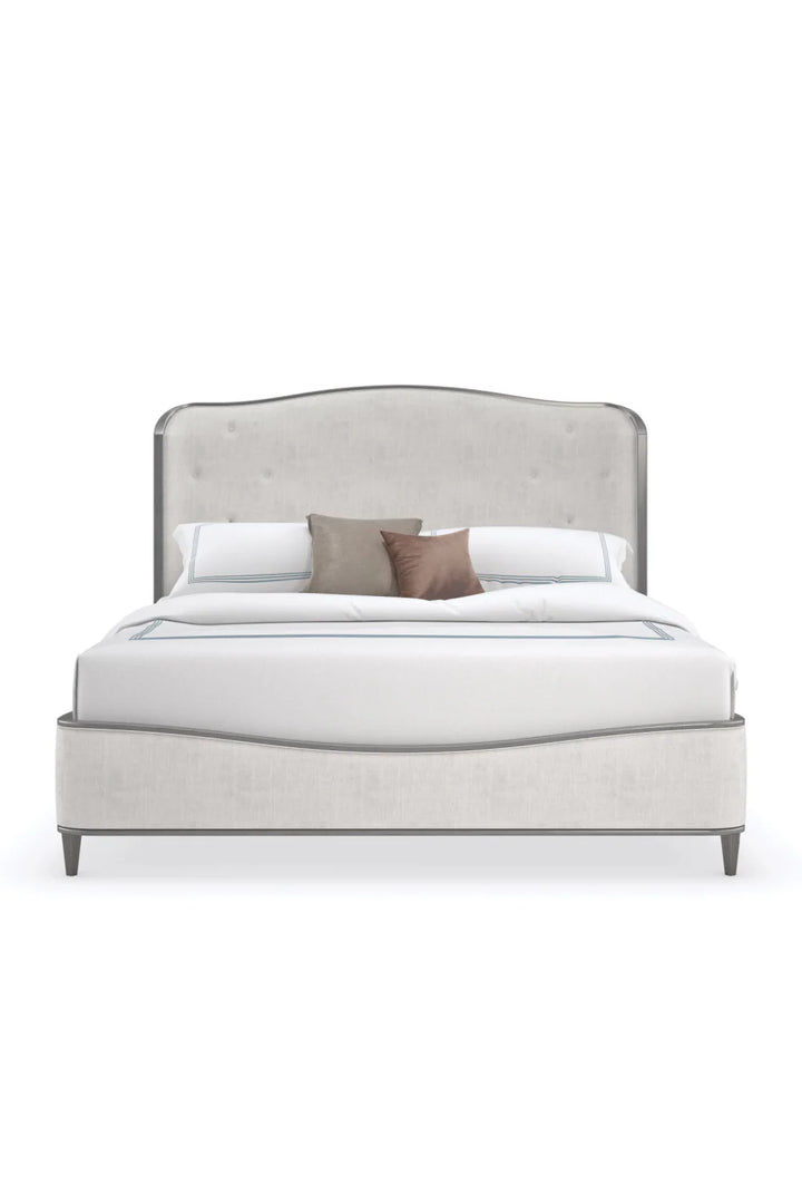 Gray Linen Bed