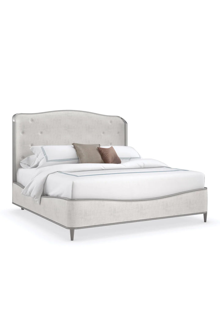 Gray Linen Bed