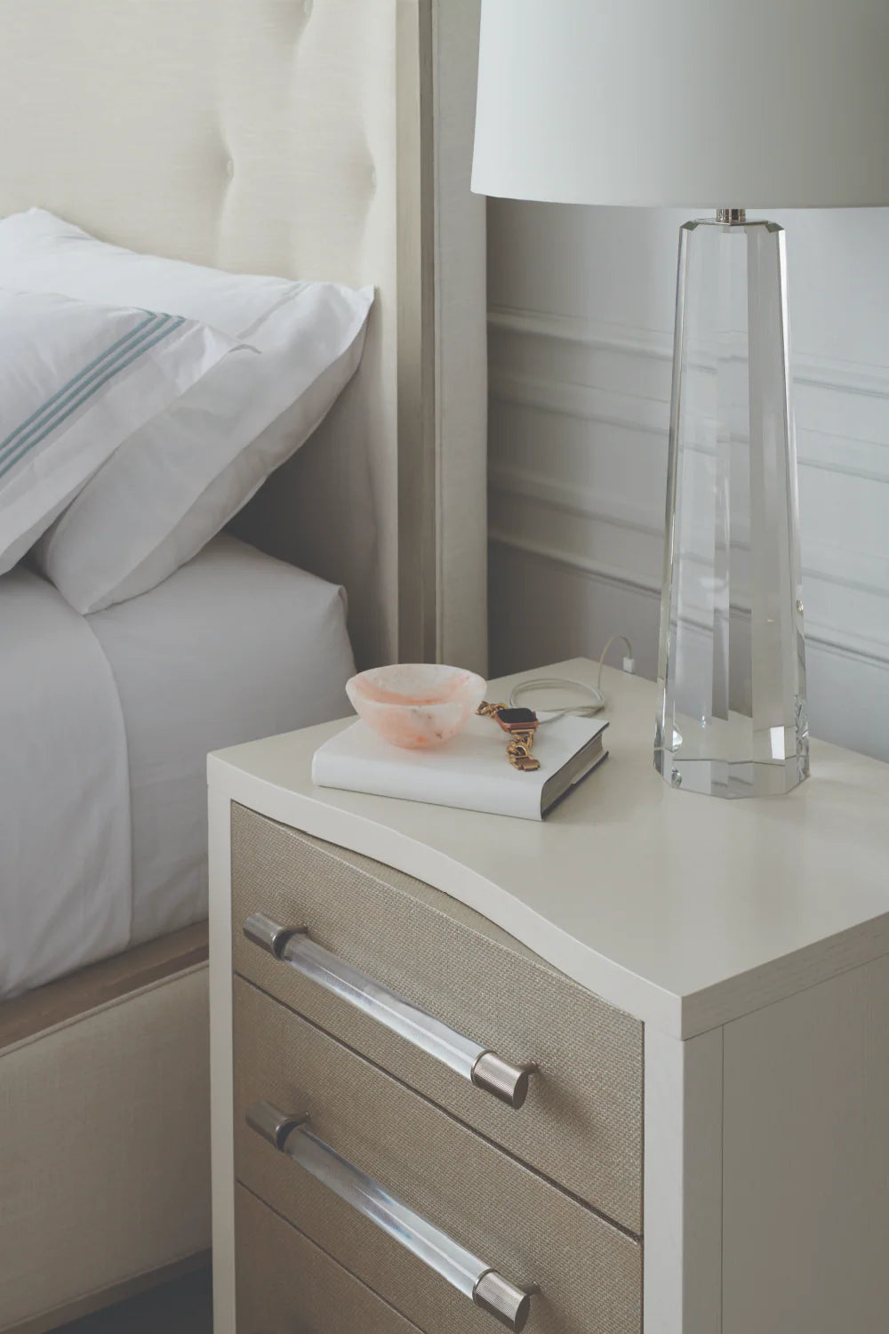 Gray Linen Bed