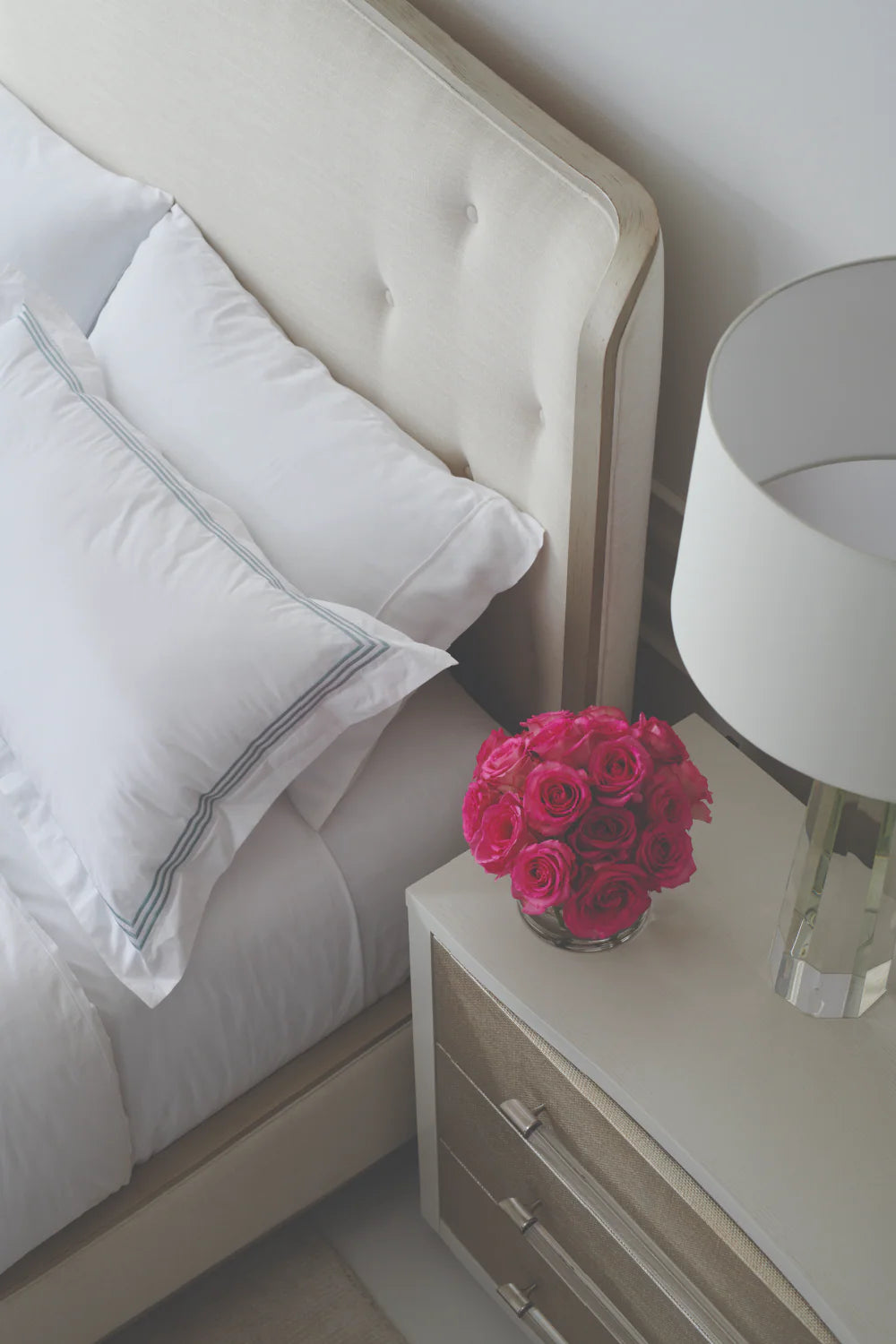 Gray Linen Bed