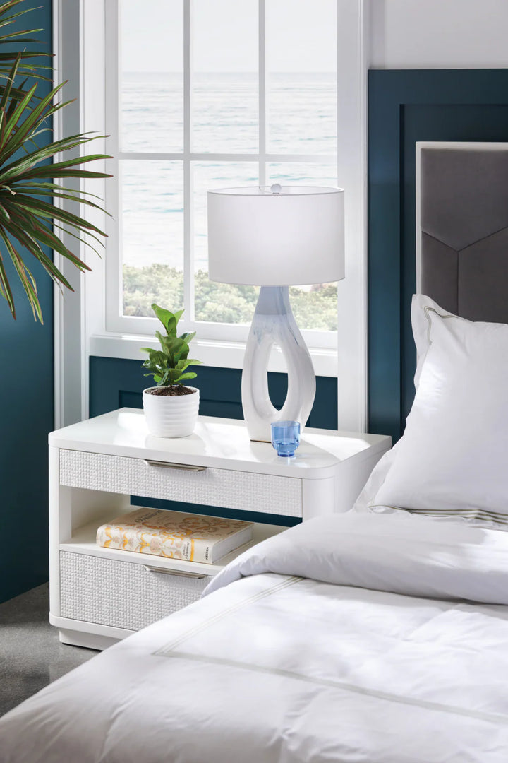 Gray Honeycomb Tufted California King Bed