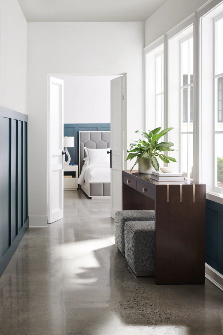 Gray Honeycomb Tufted California King Bed