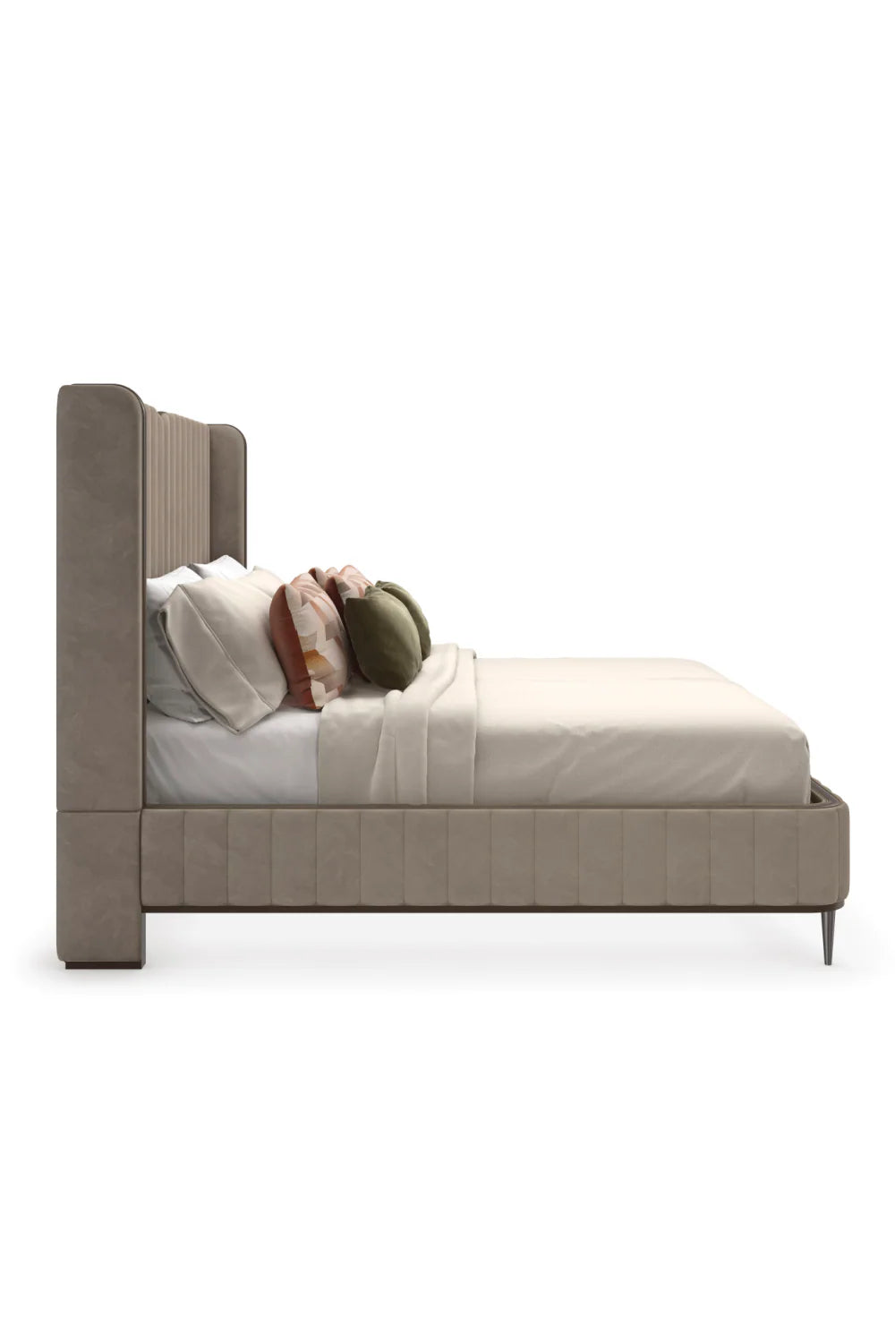 Channel Tufted Velvet Bed