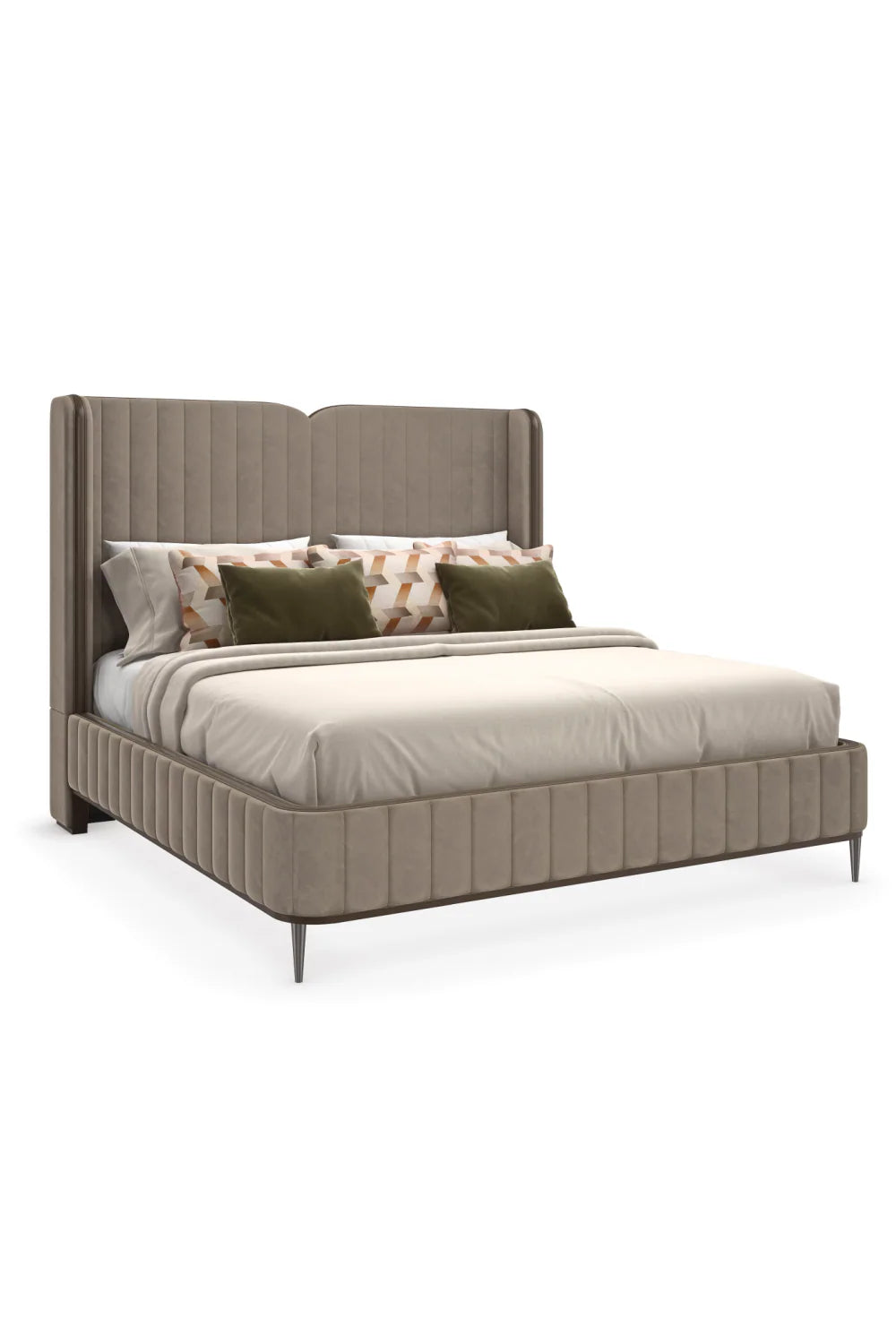 Channel Tufted Velvet Bed
